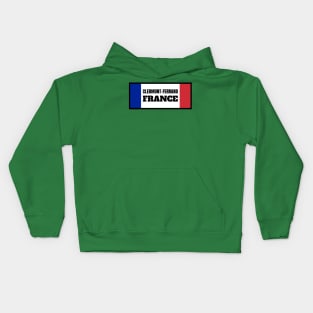 Clermont-Ferrand City in French Flag Colors Kids Hoodie